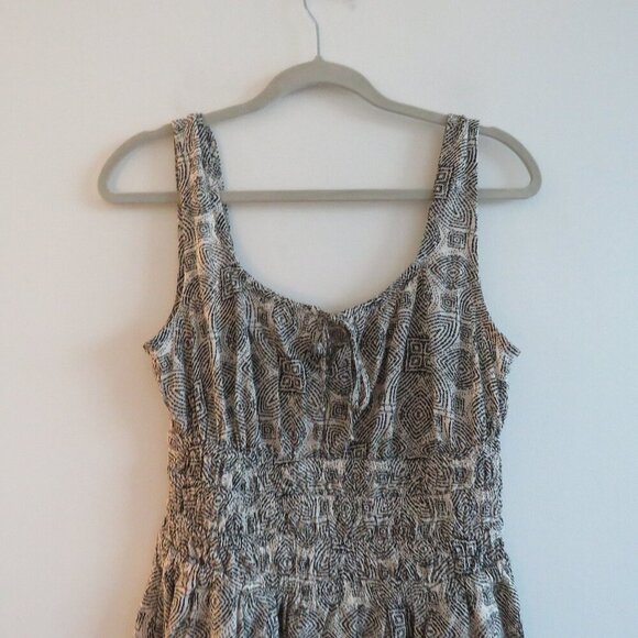 MARINE LAYER Nicole Mini Dress in Black & White Geo Summer Travel Pockets Sz XS - Picture 3 of 15